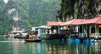 越南下龙湾的汪翁渔村